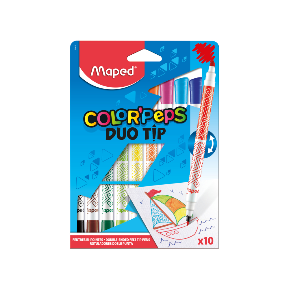 Palette De Peinture Maped Color'Peps - 6 Compartiments Et 4 Porte-pinceaux, Facile à Nettoyer